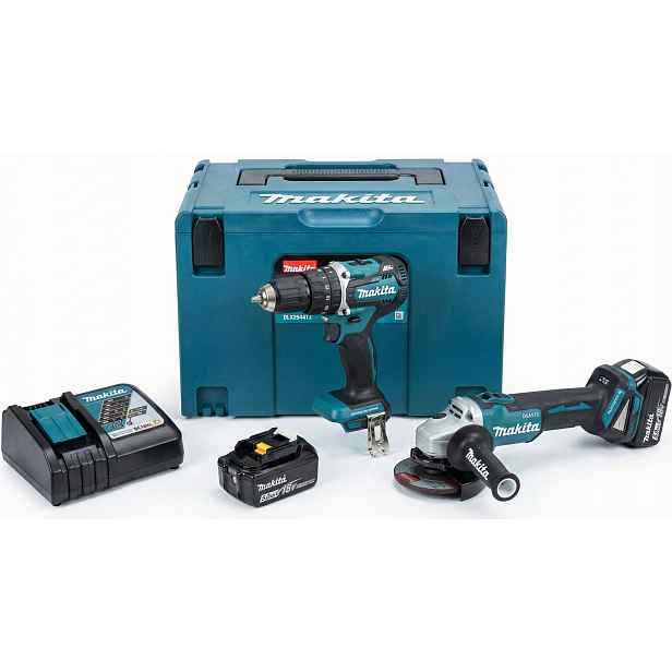 Makita DLX2544TJ šroubovák DDF492 bruska DGA513 akumulátorová 18V 5ah