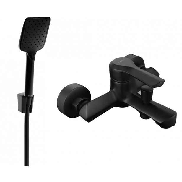 MEXEN - Saber R62 vanová baterie se sprchou set, černá 7213R62-70