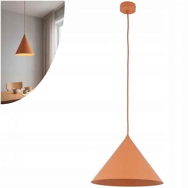 Závěsná lampa Cono Oranžová Nastavitelná Výška 160 cm E27 Tk Lighting
