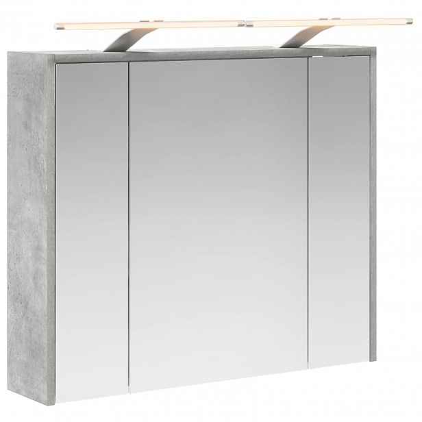 vidaXL Koupelnová zrcadlová skříň Betonově šedá 73,5 x 16 x 62,5 cm
