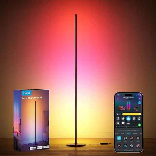 Govee základní floorová lampa Rgbic Led lampa WiFi 16M barev Alexa Google