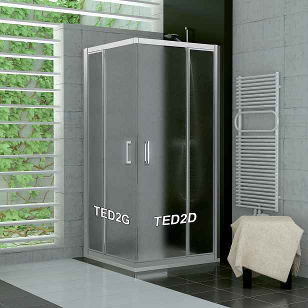SanSwiss TED2G 0750 01 22 Levý díl sprchového koutu 75 cm, matný elox/durlux