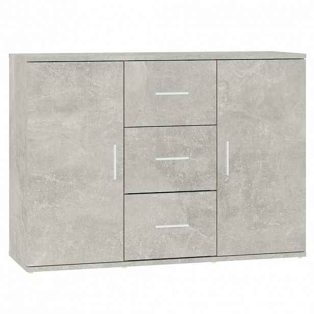 vidaXL Příborník betonově šedý 91x29,5x65 cm kompozitní dřevo