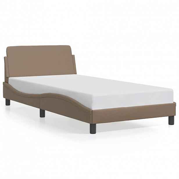 vidaXL Rám postele Dover cappuccino 100x200 cm umělá kůže