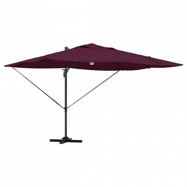 vidaXL Slunečník Bordeaux červená 351 x 250 x 253 cm