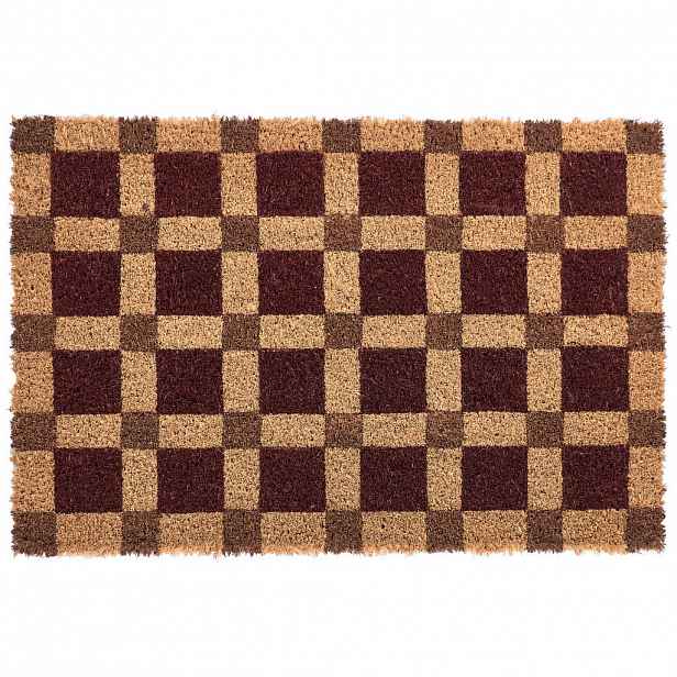 Beliani ROHOŽKA Béžová/Hnědá 40/60 cm Kokosová vlákna Villasis