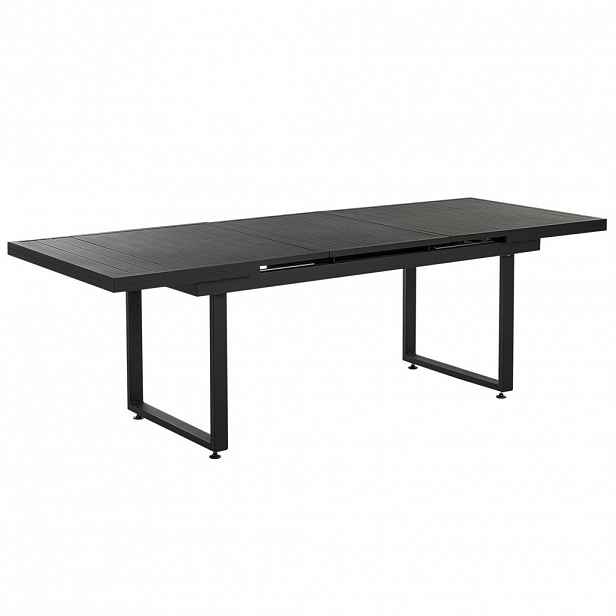 Beliani ZAHRADNÍ STŮL 180-240/90 cm Kov Černý Valcanetto