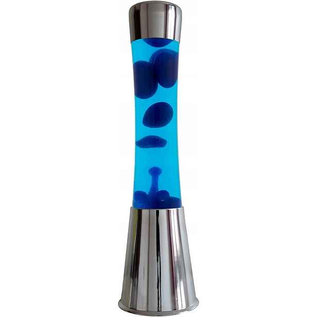 Lávová lampa magma Lava Lawa lampička LT1050 Stříbrná Modrá magmatická Fisura