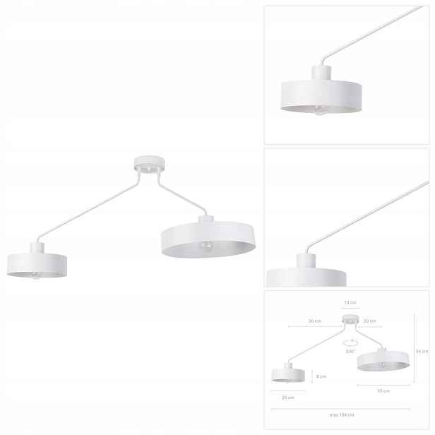 Stropní svítidlo Jumbo 2 bílá, rozptýlený lesk nad stolem Sigma Lighting