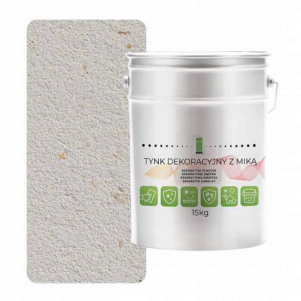 Dekorativní omítka s slídou bílá Diamond Effect 15 kg Hydrofobní D801