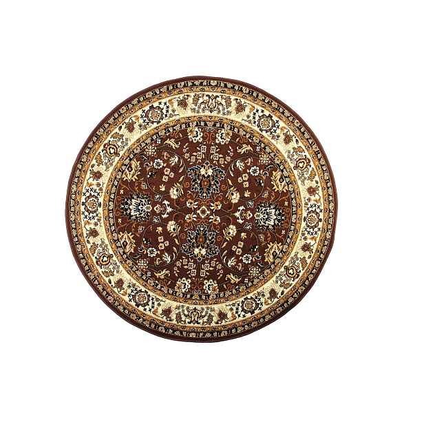 Kusový koberec Teheran Practica 59/DMD kruh, 160x160 (průměr) kruh, hnědá, chodba / předsíň, Sintelon