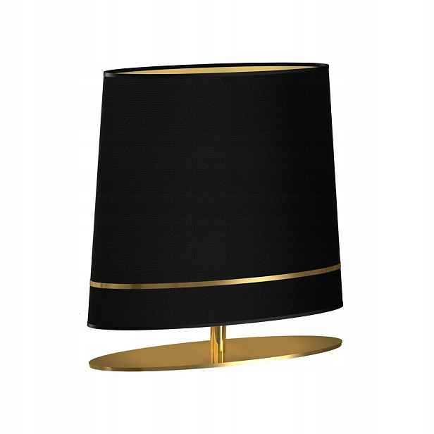 Stolní lampa Art Deco zlatá černá s stínítkem do ložnice obývacího pokoje Milagro