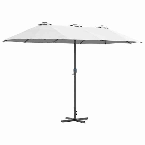 vidaXL Zahradní slunečník 370 x 197 x 239 cm Polyester a hliník