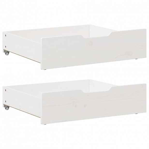 vidaXL Zásuvky pod postel 2 ks bílé 65 x 55 x 17 cm masivní borovice