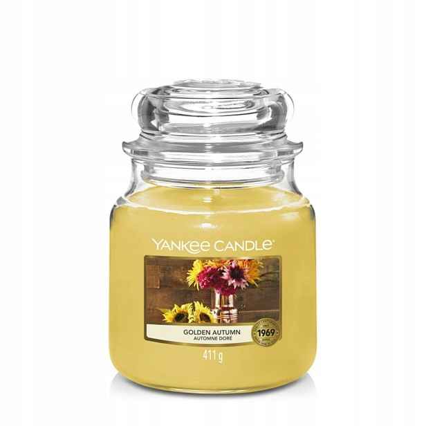Yankee Candle Zlatá podzimní sklenice střední velikosti