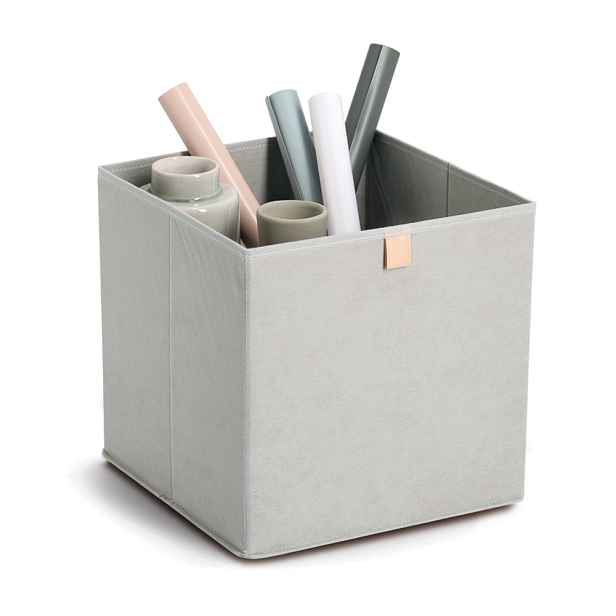 Zeller Present Úložný box, kostka, do čtvercový knihoven WOVEN 32x32x32, šedý