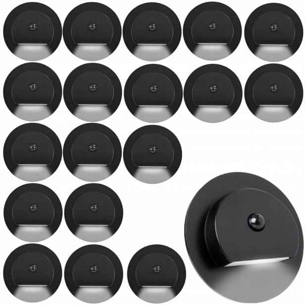 19 X Led Schodišťová Lampa Senzor Pohybu Soumraku Osvětlení Schodů