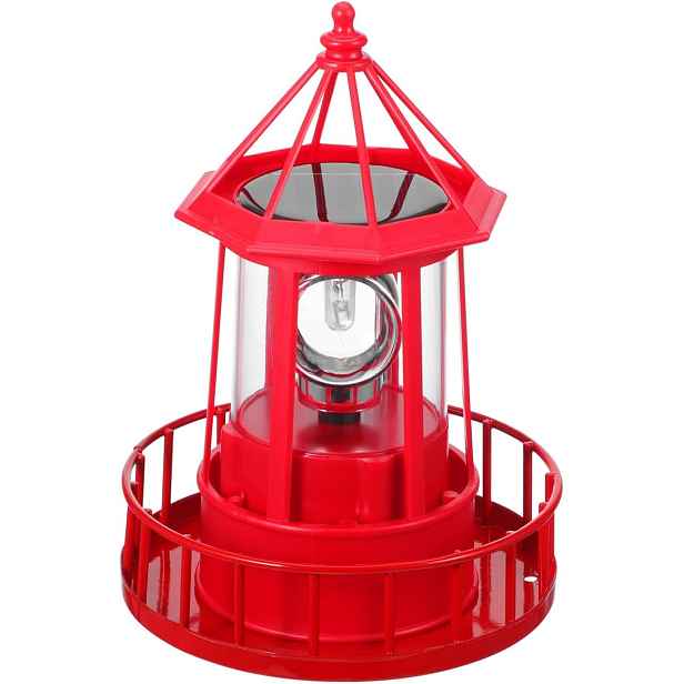 Solární Led lampa otočná o 360° dekorativní zahradní lampa červená 21 cm