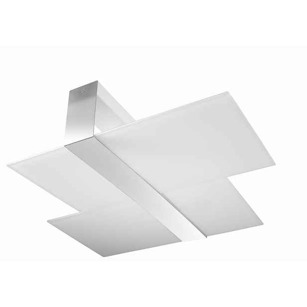 Sollux Stropní svítidlo nástěnná stropní svítidlo stříbrná bílá skleněná moderní
