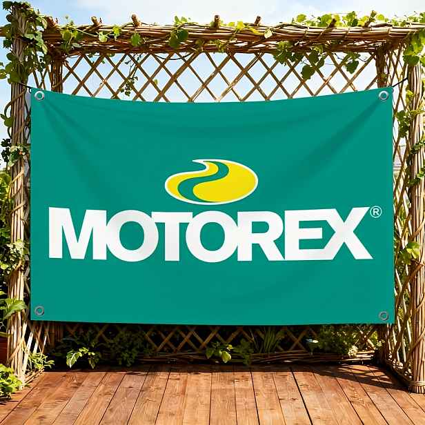 TEMU M-MOTOREX Vlajková Zástava na Auto, Dvě Velikosti 3x5/4x6 stop, Čtyři Kování, Vhodná pro Domácí, Garážové, Barové Dekorační Vlajky, Obchody s