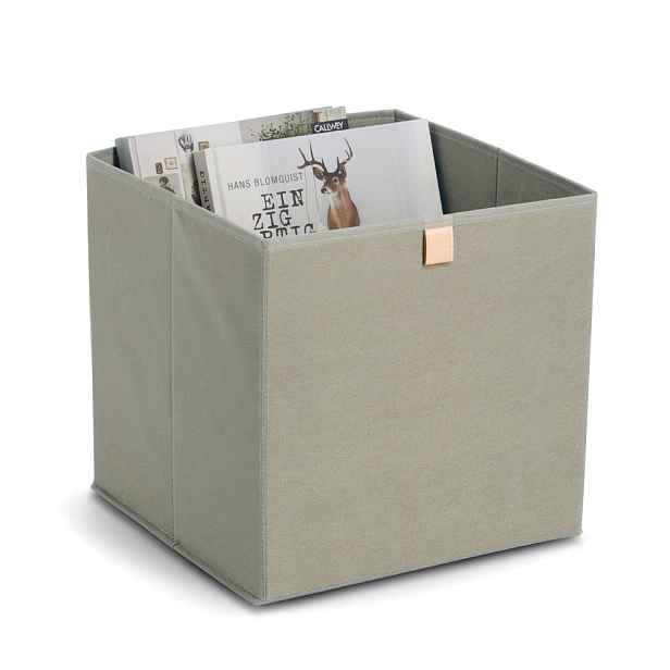 Zeller Present Úložný box, kostka, do čtvercový knihoven WOVEN 32x32x32, khaki
