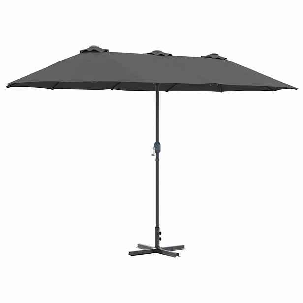 vidaXL Zahradní slunečník 370 x 197 x 239 cm Polyester a hliník