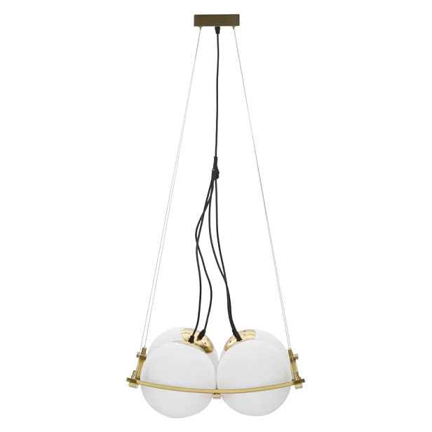 Mauro Ferretti Závěsný lustr Japany 45 cm zlatý/bílý