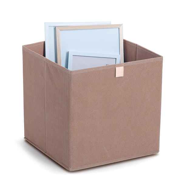 Zeller Present Úložný box, kostka, do čtvercový knihoven WOVEN 32x32x32,mocha