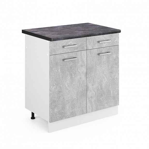 Vicco SPODNÍ SKŘÍŇKA KUCHYŇSKÉ LINKY R-Line Beton 80 cm , PD Antracit