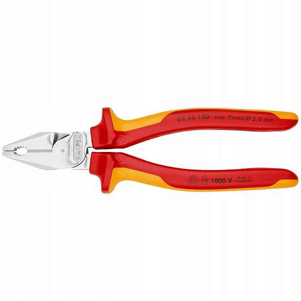 Kombinačky 180 MM Pro Řezání A Krimpování, Zvýšený Převodový Poměr Knipex