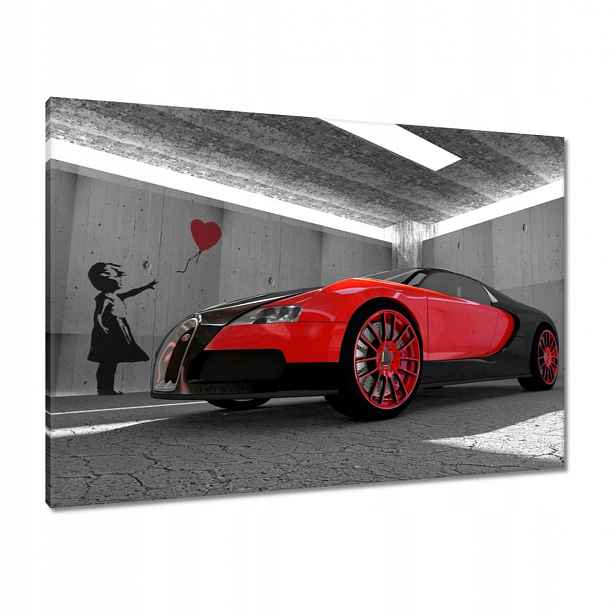 Obrazy 100x70 Červené Bugatti Veyron