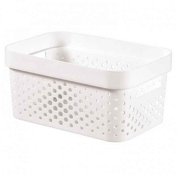 Úložný box INFINITY recyklovaný plast bílý 4,5 l