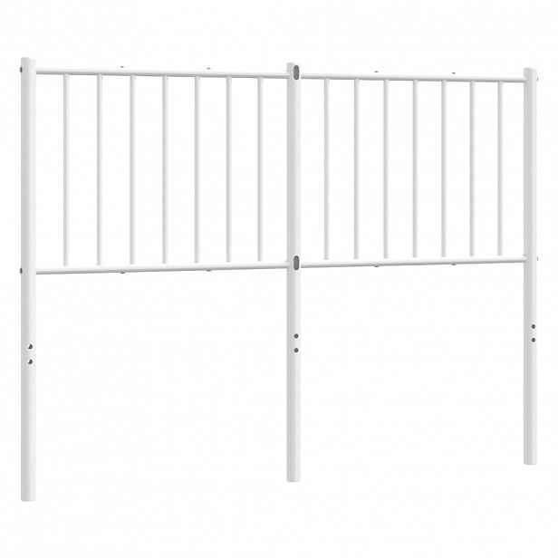 vidaXL Kovové náhradní čelo postele bílé 120 cm