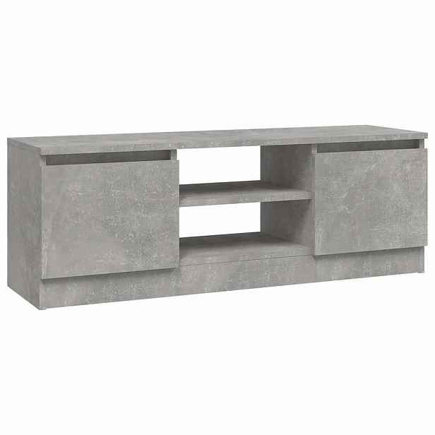 vidaXL TV skříňka s dvířky betonově šedá 102 x 30 x 36 cm