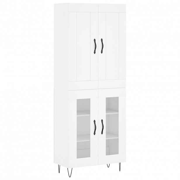 vidaXL Skříň highboard bílá 69,5 x 34 x 180 cm kompozitní dřevo
