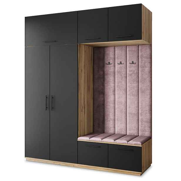 MASSENO MODERNÍ PŘEDSÍŇOVÁ SESTAVA REMA, 200/240/60 cm, dub Wotan