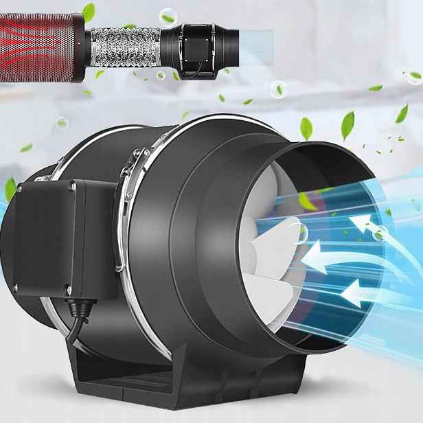 Kanálový ventilátor 220 m³/h domácí koupelnový odtahový, výkonný, tichý, 100 mm