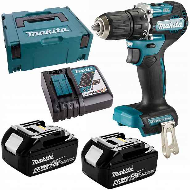 Aku Šroubovák 18V, 40 Nm, 2-rychlostní 2x5 Ah Lxt Xpt Makita DDF487RTJ