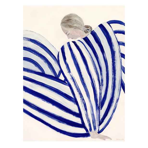 Plakát 50x70 cm Blue Stripe at Concorde – Sofia Lind – The Poster Club
