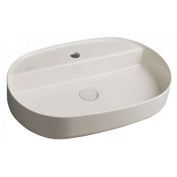 Sapho Isvea - Umyvadlo na desku 60x40 cm, otvor pro baterii, ivory 10NF65060-2K