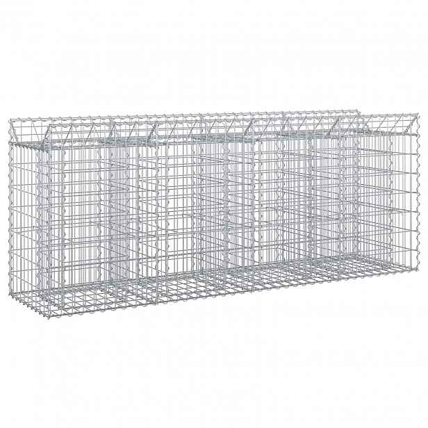 vidaXL Gabionový vyvýšený záhon 2 ks 200 x 50 x 80 cm Pozinkovaná ocel
