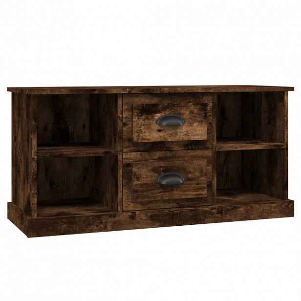 vidaXL TV skříňka kouřový dub 99,5 x 35,5 x 48 cm kompozitní dřevo