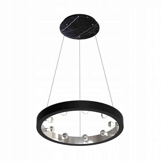 Závěsná lampa Milagro Cassiopeia 9xE14 70 cm Černá mramorová Nero Marquina E14
