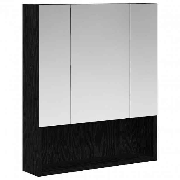vidaXL Koupelnová zrcadlová skříň Černý dub 60 x 14.5 x 70 cm