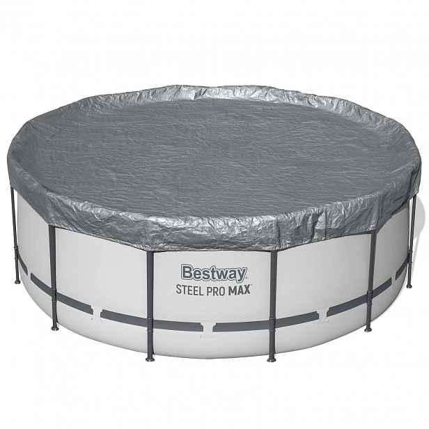 Bestway Ochranná fólie na bazén Ø3,66 m Kulatý Polyester Šedá