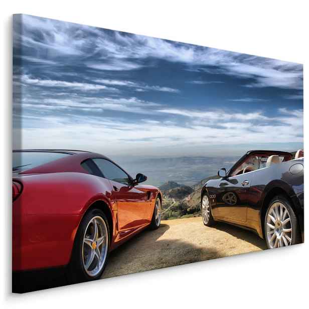 MyBestHome BOX Plátno Luxusní Auta Před Krajinou Varianta: 100x70