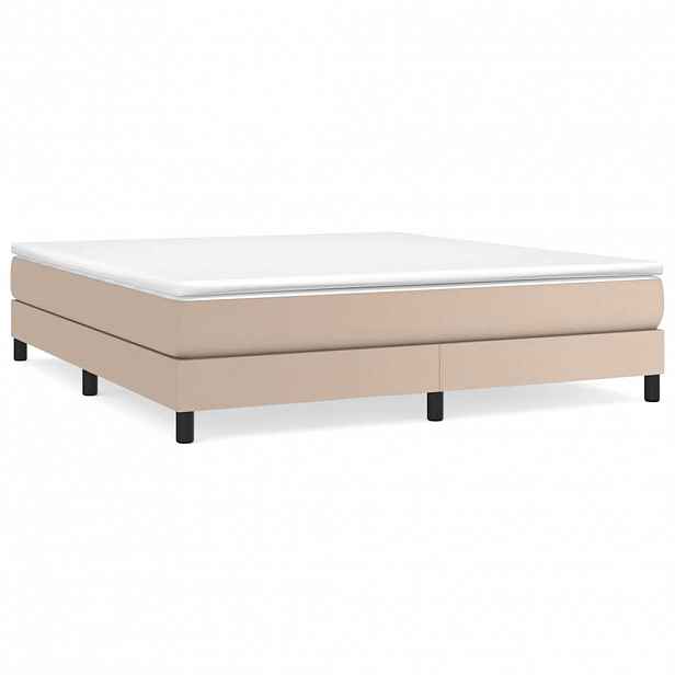 vidaXL Rám postele s boxspringem cappuccino 180x200 cm umělá kůže