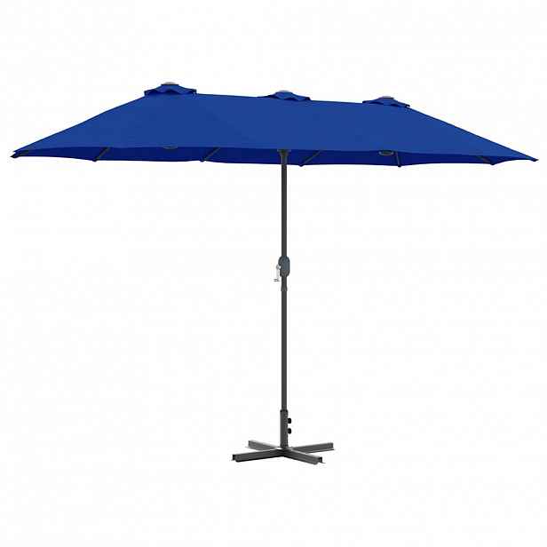 vidaXL Zahradní slunečník 370 x 197 x 239 cm Polyester a hliník