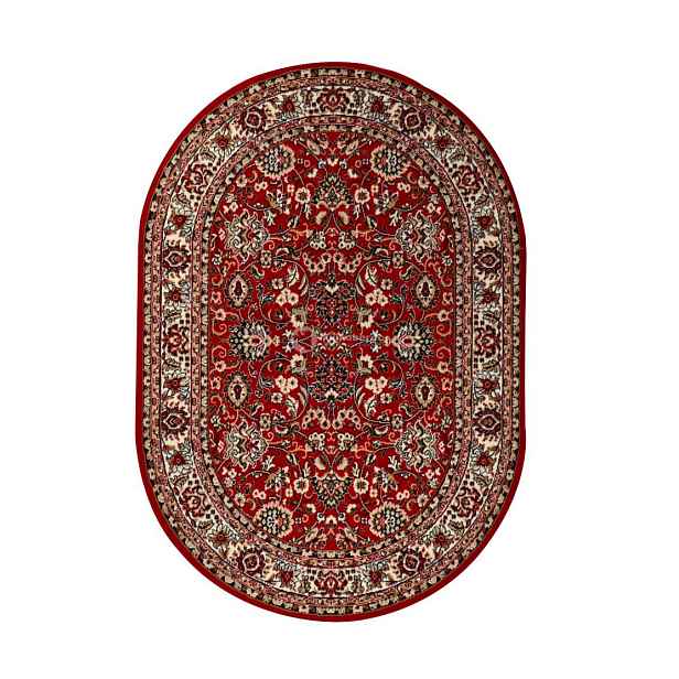 Kusový koberec Teheran Practica 59/CVC ovál, 200x290, červená, chodba / předsíň, Sintelon