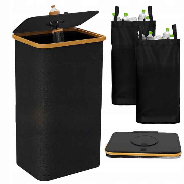 Nádoby na recyklaci lahví 100L Koš na tříděný odpad se 2 sáčky